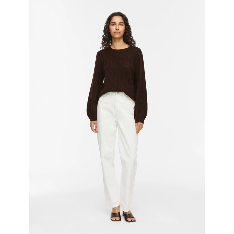 VILIGA POINTELLE L/S O-NECK TOP -NOOS
