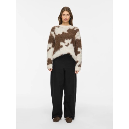 VIVENLA Pullover mit Jacquarddetail