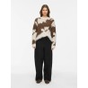 VIVENLA O-NECK L/S JACQUARD KNIT TOP
