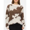 VIVENLA O-NECK L/S JACQUARD KNIT TOP