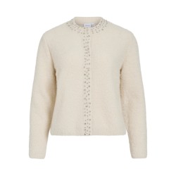VISHELBY Strick-Cardigan mit Strassdetails