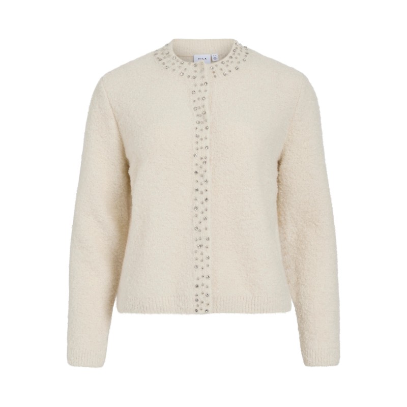 VISHELBY Strick-Cardigan mit Strassdetails