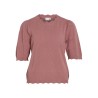VIEMI O-NECK 2/4 SLEEVE KNIT TOP/TES