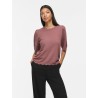 VIEMI O-NECK 2/4 SLEEVE KNIT TOP/TES