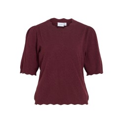 VIEMI O-NECK 2/4 SLEEVE KNIT TOP/TES