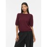 VIEMI O-NECK 2/4 SLEEVE KNIT TOP/TES