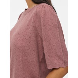 VIEMI O-NECK 2/4 SLEEVE KNIT TOP/TES