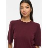 VIEMI O-NECK 2/4 SLEEVE KNIT TOP/TES