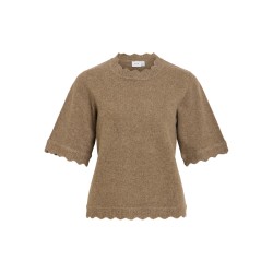 VINIKOLINA O-NECK 2/4 KNIT TOP - NOOS