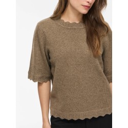 VINIKOLINA O-NECK 2/4 KNIT TOP - NOOS