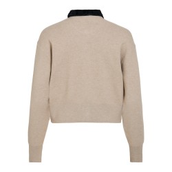 VICASSIE Samt-Strickcardigan mit langen Ärmeln