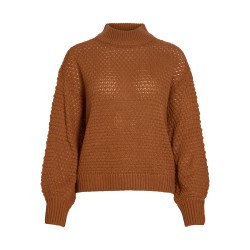 VILIOMY Strickpullover mit hohem Kragen