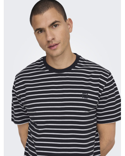 ONSHENRY REG STRIPE SS TEE NOOS