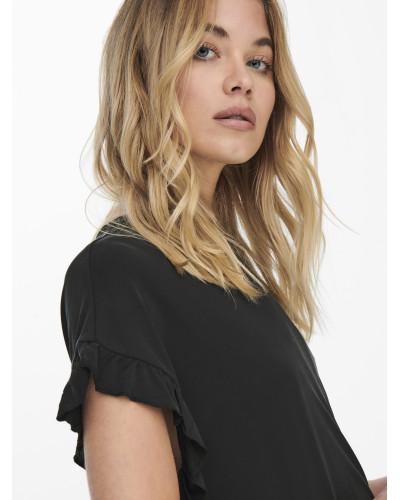 ONLFREE LIFE S/S FRILL TOP JRS