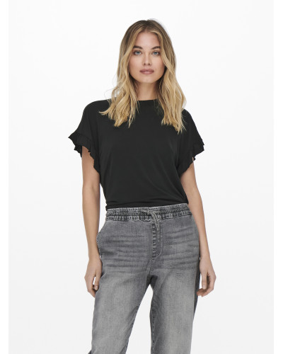 ONLFREE LIFE S/S FRILL TOP JRS