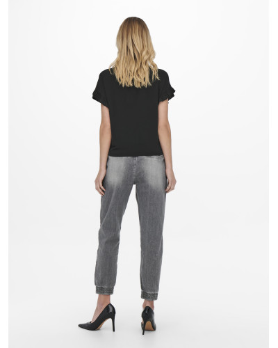 ONLFREE LIFE S/S FRILL TOP JRS