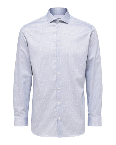 SLHREGCORN-AOP SHIRT LS CUT AWAY B