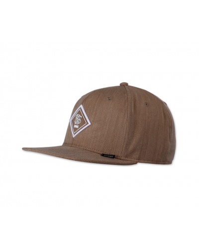 6 Panel Snapback Cap Fine Herringbone