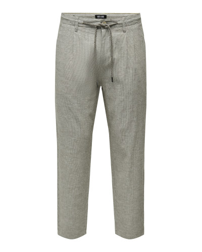 ONSLEO CROP LIFE LIN MIX STRI 0044 PANT