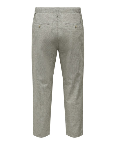 ONSLEO CROP LIFE LIN MIX STRI 0044 PANT