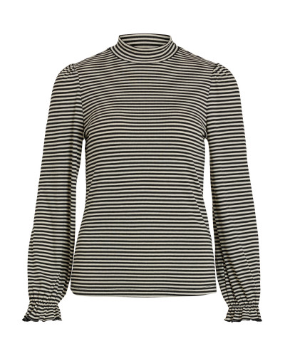 VISABIA HIGH NECK L/S TOP/PB