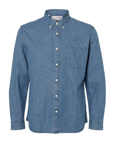 SLHREGRICK-DENIM-NEW SHIRT LS NOOS