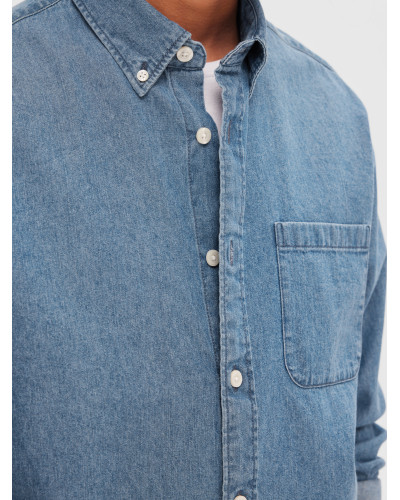 SLHREGRICK-DENIM-NEW SHIRT LS NOOS