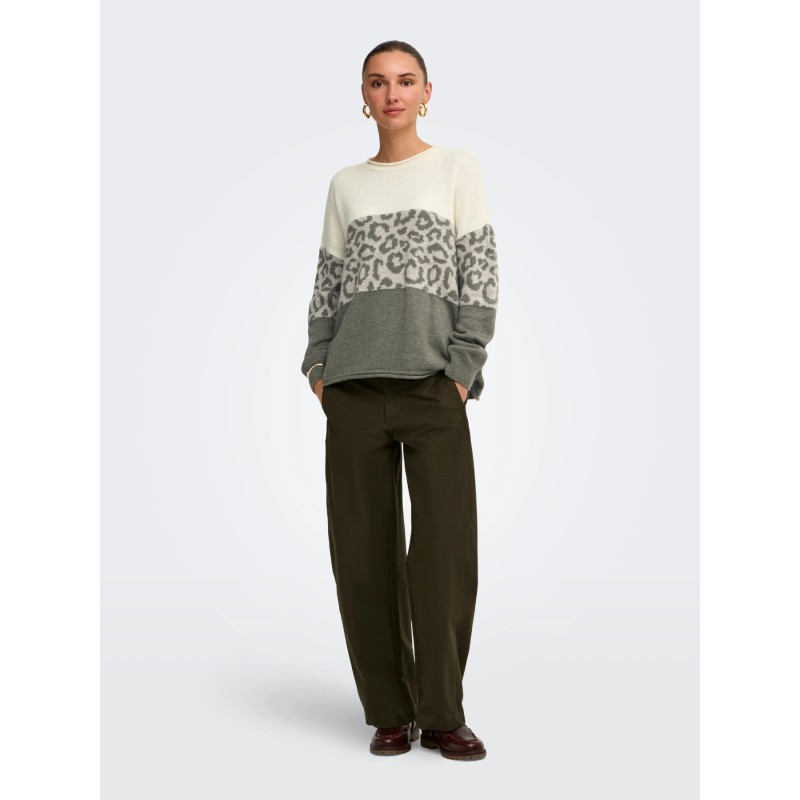 ONLJADE pullover in maglia Animal girocollo