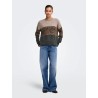 ONLJADE Animal-Strickpullover mit Rundhalsausschnitt