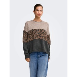 ONLJADE pullover in maglia Animal girocollo