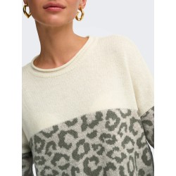 ONLJADE pullover in maglia Animal girocollo