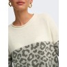 ONLJADE Animal-Strickpullover mit Rundhalsausschnitt