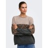 ONLJADE Animal-Strickpullover mit Rundhalsausschnitt
