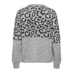 ONLJADE Animal-Strickpullover mit Rundhalsausschnitt