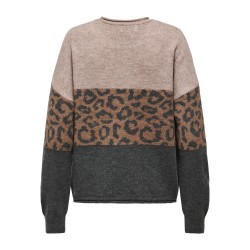 ONLJADE pullover in maglia Animal girocollo