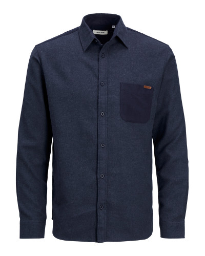 JJLUKE MELANGE BLOCK SHIRT LS