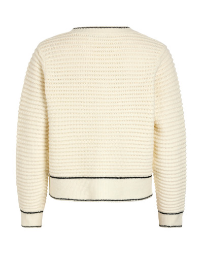 VITASJI O-NECK L/S SHORT KNIT CARDIGAN