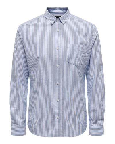 ONSREMY LS SLIM WASH STRIPE OXFORD SHIRT