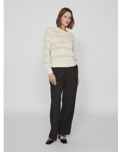 VICATTIA L/S POINTELLE KNIT TOP - NOOS