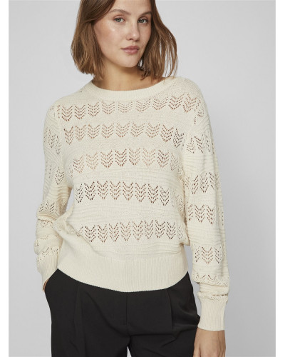 VICATTIA L/S POINTELLE KNIT TOP - NOOS