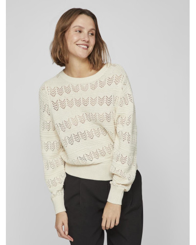 VICATTIA L/S POINTELLE KNIT TOP - NOOS