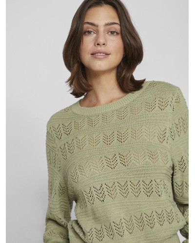 VICATTIA L/S POINTELLE KNIT TOP - NOOS