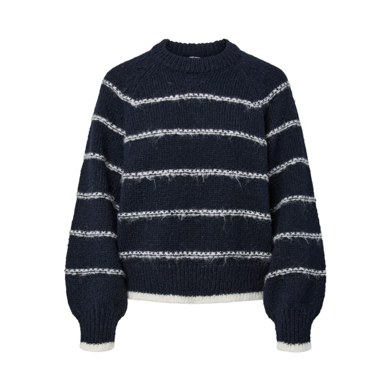 PCNELIA LS O-NECK KNIT NOOS BC