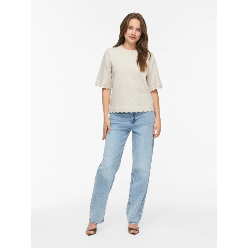 VINIKOLINA O-NECK 2/4 KNIT TOP - NOOS